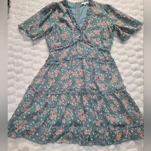 Baevely Womens Smocked Waist Tiered Mini Dress